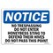 Signmission OSHA Notice Sign, 7" Height, 10" Width, No Trespassing Do Not Enter Honeybees Sting Sign, Landscape OS-NS-D-710-L-14916 - alternate 1